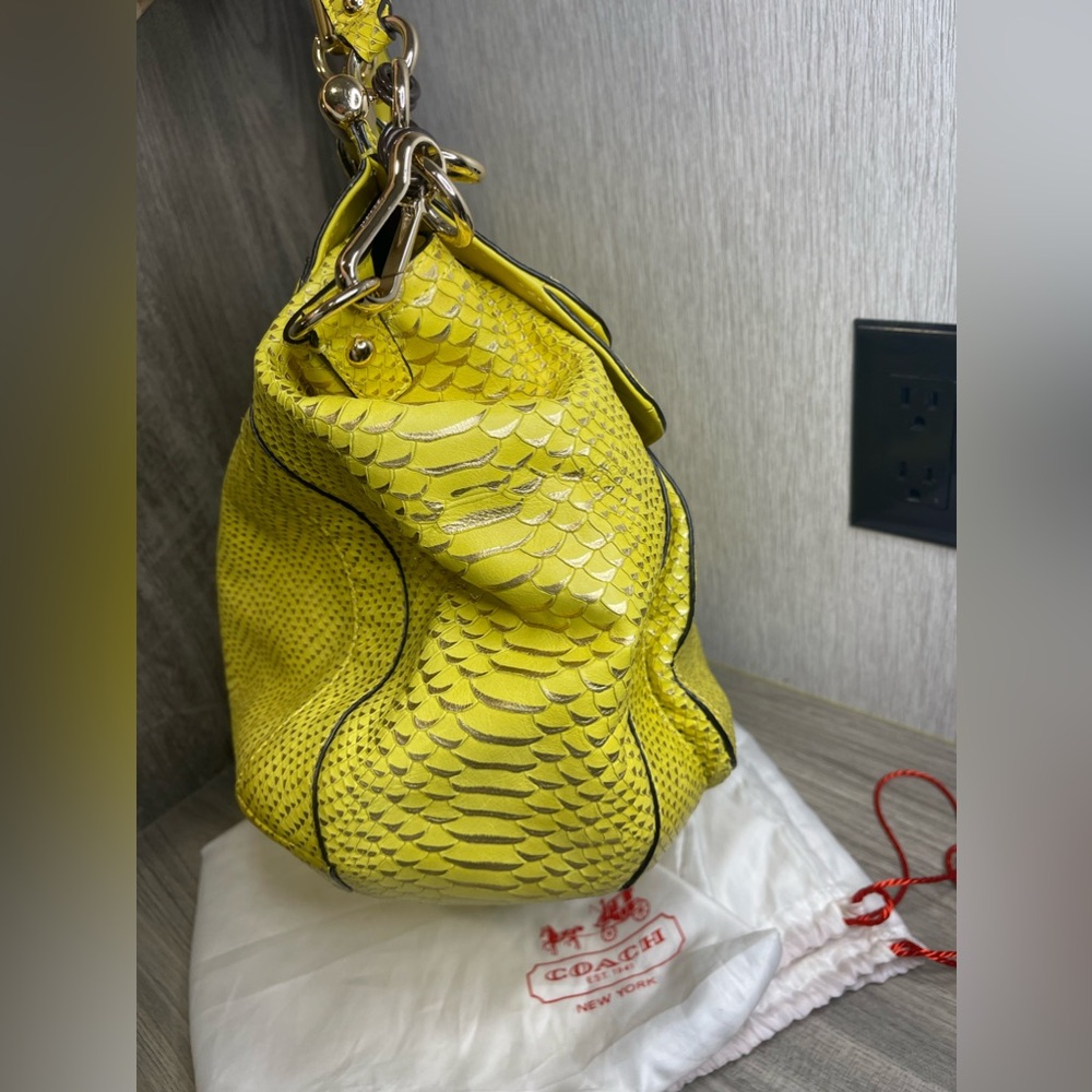 Abby Pinnacle Python Leather Crossbody Satchel Sh… - image 2